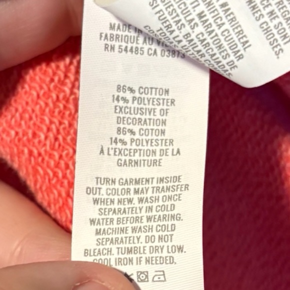 Aerie Oversized Embroidered Heart Real Crew Sweatshirt in Resort Red - Picture 12 of 12